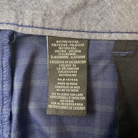 3 for $25-Hang Ten Shorts Men's Size 38 Navy Blue Classic Fit Casual Chino - Picture 4 of 10